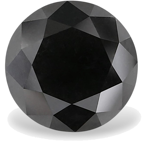 3.45 carat Fancy Black-VVS2 Excellent cut Natūralus Round Deimantas (1)