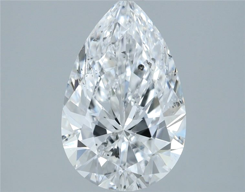 2.0 carat D-SI2 Natūralus Pear Deimantas (1)