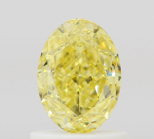 1.01 carat Fancy Intense Yellow-VS2 Natūralus Oval Deimantas (1)
