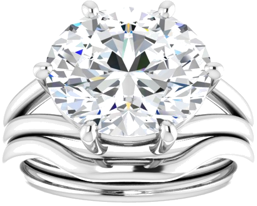 Sužadėtuvių Žiedas „Solitaire“ 14k white gold Oval 12mm x 10mm (8)
