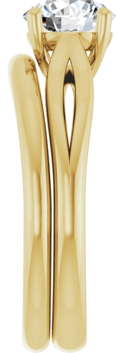 Sužadėtuvių Žiedas „Solitaire“ 14k yellow gold Round 6.5mm (9)