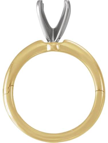 Sužadėtuvių Žiedas „CLIQ® Hinged Adjustable Solitaire“ 14k yellow/white gold Oval 9mm x 7mm (3)