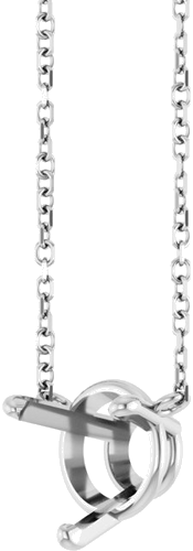 Pakabukas „Solitaire“ 14k white gold Round 8mm (2)