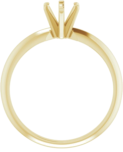 14K Yellow 7x5 mm Oval 6-Prong Solitaire Engagement Ring Mounting (2)