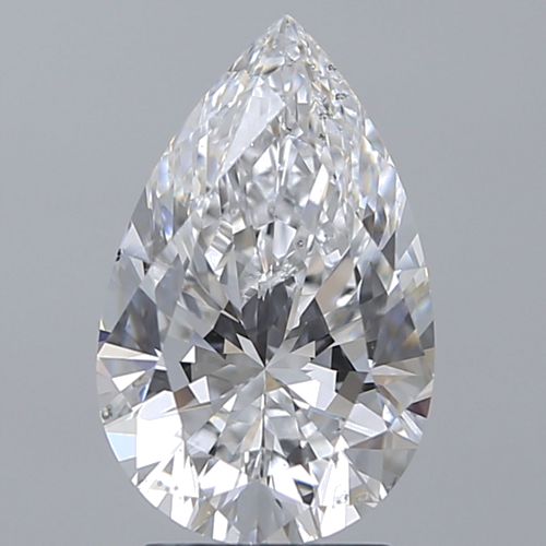 3.01 carat D-SI2 Natūralus Pear Deimantas (1)