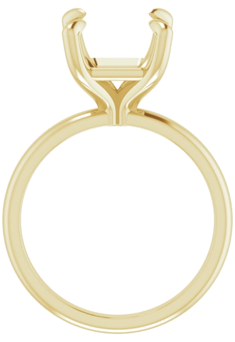 Sužadėtuvių Žiedas „Solitaire“ 14k yellow gold Asscher 9mm (2)