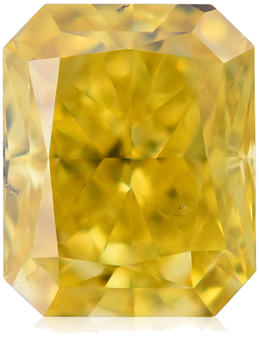 0.5 carat Fancy Vivid  Yellow-SI1 Natūralus Radiant Deimantas (1)
