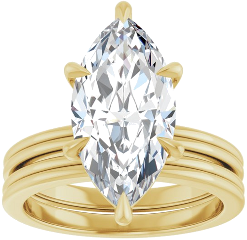 Sužadėtuvių Žiedas „Claw-Prong Solitaire“ 14k yellow gold Marquise 16mm x 8mm (8)