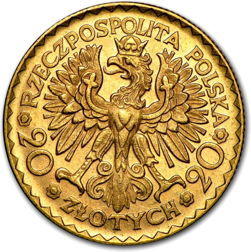 1925 Полша златна монета от 20 злоти Болеслав I Смели (2)