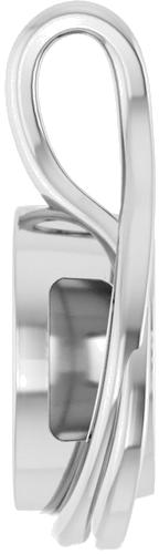 Pakabukas „Solitaire“ 585 Baltojo Aukso Round 12mm (3)