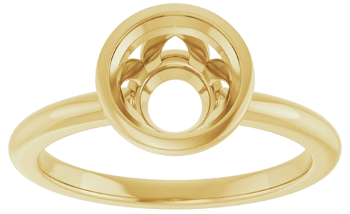 Sužadėtuvių Žiedas „Bezel-Set“ 14k yellow gold Round 7.4mm (3)