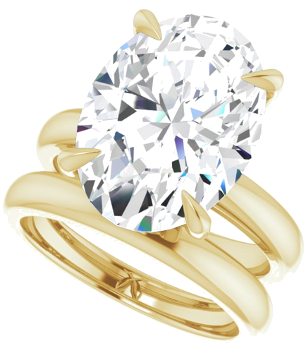 Sužadėtuvių Žiedas „Claw-Prong Solitaire“ 14k yellow gold Oval 15mm x 11mm (10)