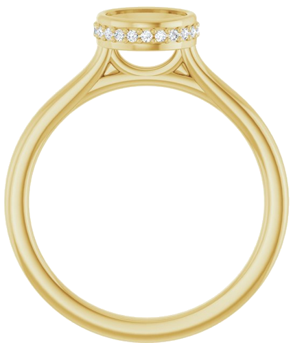 Sužadėtuvių Žiedas „Hidden Halo-Style“ 14k yellow gold Round 6mm (2)