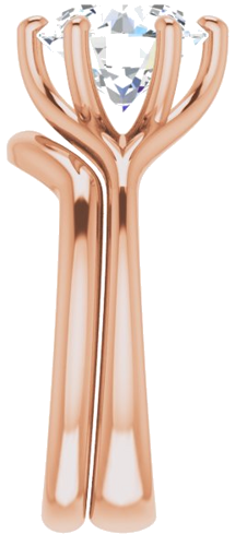 14K Rose 9 mm Round Engagement Ring Mounting (9)