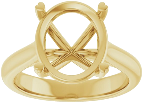 Sužadėtuvių Žiedas „Hearts on Top™“ 14k yellow gold Oval 12mm x 10mm (3)