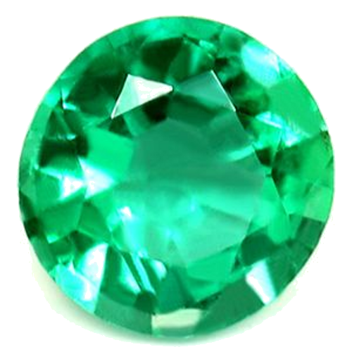 0.32 carat GREEN Round Smaragdas (1)
