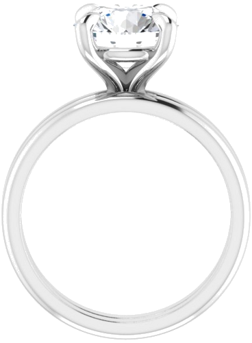 Platinum  8.8 mm Round Solitaire Engagement Ring Mounting (7)