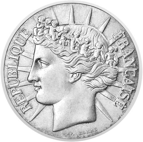 100 frankų Brolybė 1988 Prancūzija sidabrinė moneta (1)