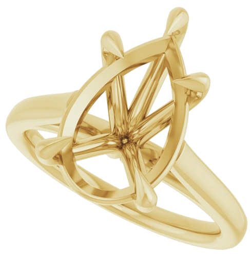Sužadėtuvių Žiedas „Claw-Pong“ 14k yellow gold Pear 14mm x 9mm (5)