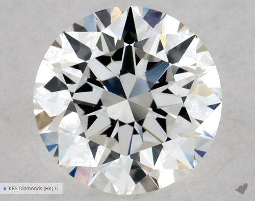 0.55 carat G-VVS2 Excellent cut Natūralus Round Deimantas (1)