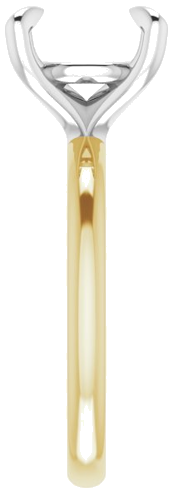 14K Yellow White 10 mm Round Engagement Ring Mounting (4)