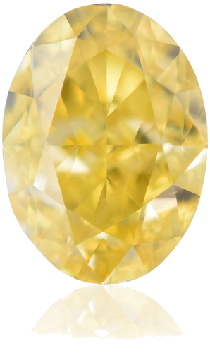 0.54 carat Fancy Intense Orangey Yellow-SI2 Natūralus Oval Deimantas (1)