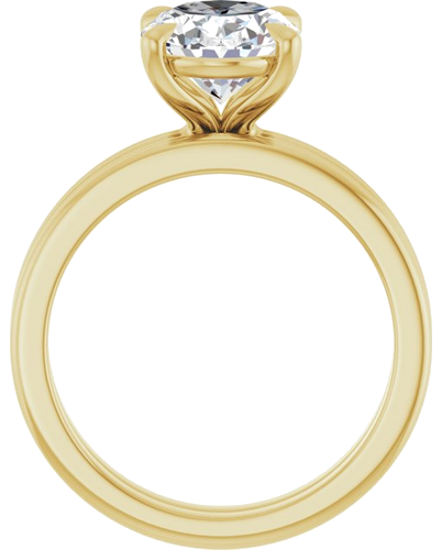 Sužadėtuvių Žiedas „Claw-Prong Solitaire“ 14k yellow gold Oval 10mm x 8mm (7)