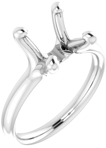 Sužadėtuvių Žiedas „Solitaire“ 14k white gold Round 9mm (1)
