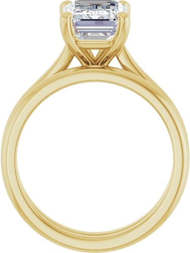 Sužadėtuvių Žiedas 14k yellow gold Emerald 10mm x 7mm (7)