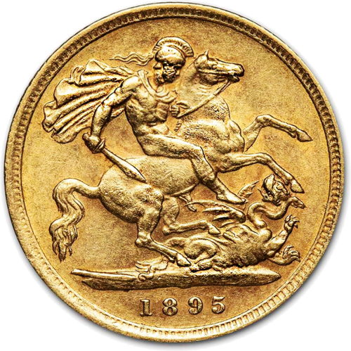 Half Sovereign Victoria with veil (1893-1901) Great Britain gold coin (2)