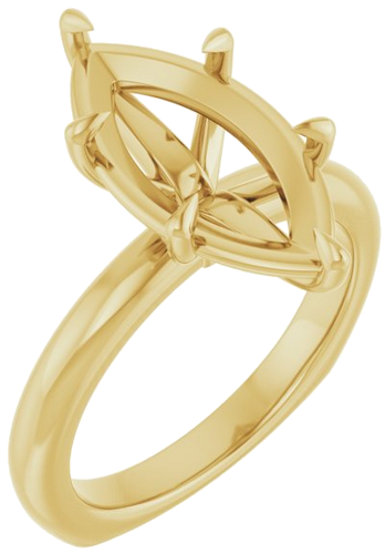 Sužadėtuvių Žiedas „Claw-Prong Euro Shank“ 14k yellow gold Marquise 16mm x 8mm (1)