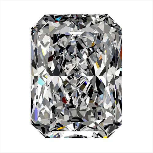 0.61 carat E-VVS1 Natūralus Radiant Deimantas (1)