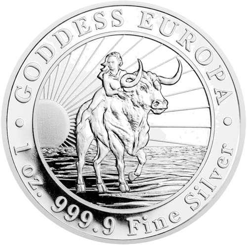1 oz Богиня Европа 2021 Токелау серебряная монета (1)