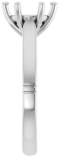 Sužadėtuvių Žiedas „Solitaire“ 14k white gold Round 8.2mm (4)