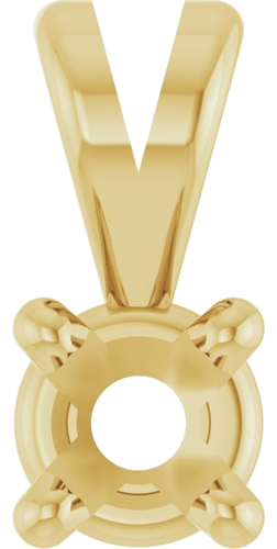 Pakabukas „Round 4-Prong Basket“ 18k yellow gold Round 3mm (1)