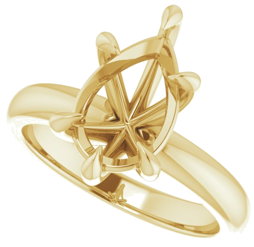 Sužadėtuvių Žiedas „Claw-Prong Solitaire“ 14k yellow gold Pear 12mm x 8mm (5)