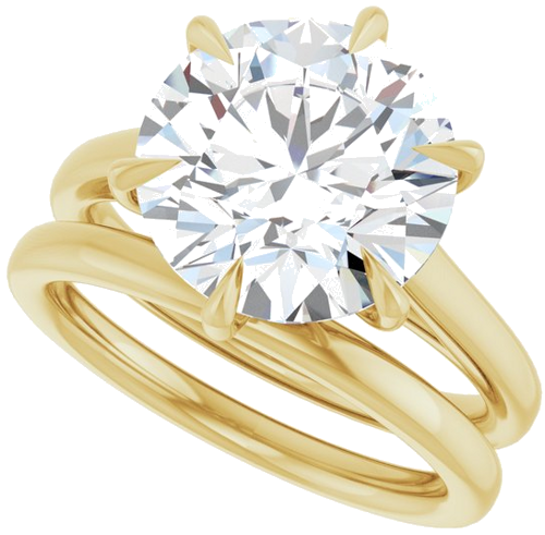 Sužadėtuvių Žiedas „Claw-Pong“ 14k yellow gold Round 11mm (10)