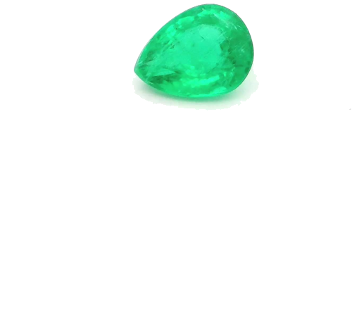 0.4 carat GREEN Pear Smaragdas (1)