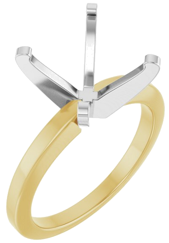 Sužadėtuvių Žiedas 14k yellow/white gold Oval 14mm x 10mm (1)