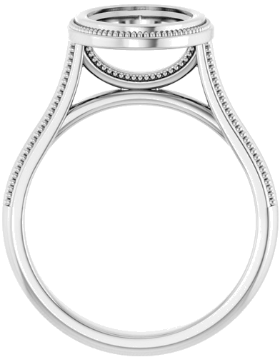 Sužadėtuvių Žiedas „Solitaire“ 585 Baltojo Aukso Oval 10mm x 8mm (2)