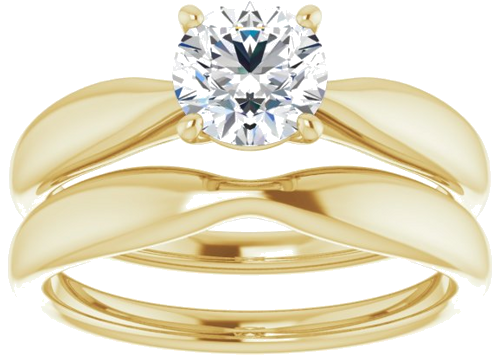 Sužadėtuvių Žiedas 14k yellow gold Round 6mm (8)