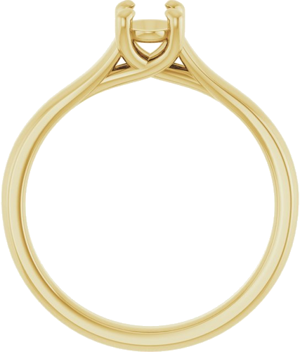 14K Yellow 6x4 mm Oval Solitaire Engagement Ring Mounting (2)