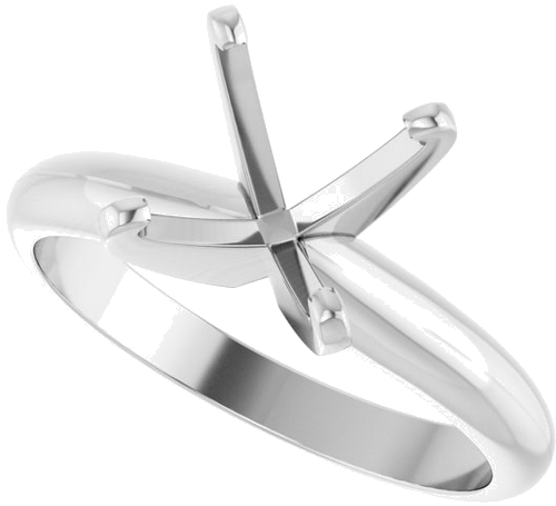 Sužadėtuvių Žiedas „Light Solitaire“ 585 Baltojo Aukso Square 6.5mm (5)