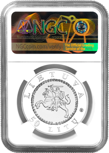 2004 Lietuva Vilniaus Universitetas 50 litų sidabrinė moneta PF 70 ULTRA CAMEO (2)