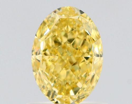 1.02 carat Fancy Intense Yellow-VS2 Natūralus Oval Deimantas (1)
