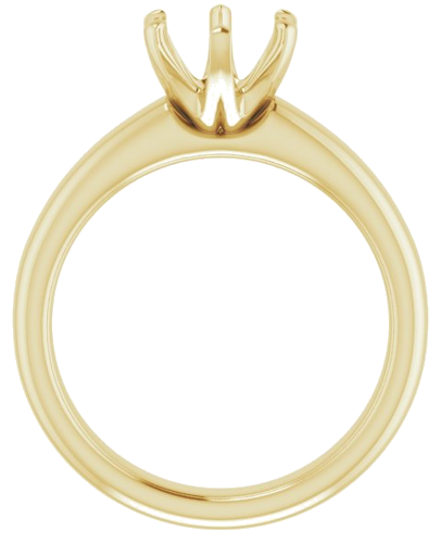 14K Yellow 7.4 mm Round Engagement Ring Mounting (2)