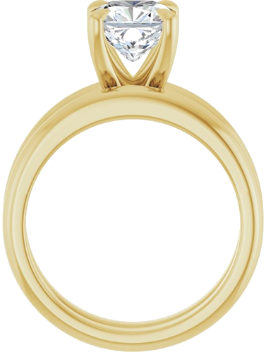 Sužadėtuvių Žiedas „Solitaire“ 585 Geltonojo Aukso Cushion 7mm (7)