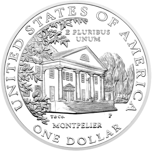 1 Doleris Dolley Madison 1999 JAV sidabrinė moneta (2)