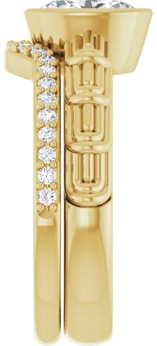 14K Yellow 8 x 6 mm Oval Solitaire Engagement Ring Mounting (9)