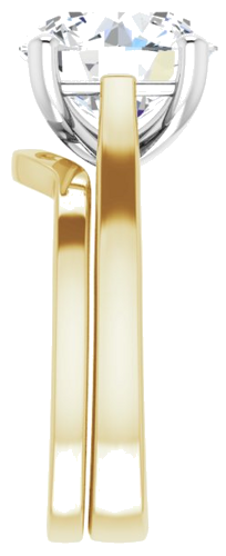 Sužadėtuvių Žiedas 14k yellow/white gold Round 11mm (9)